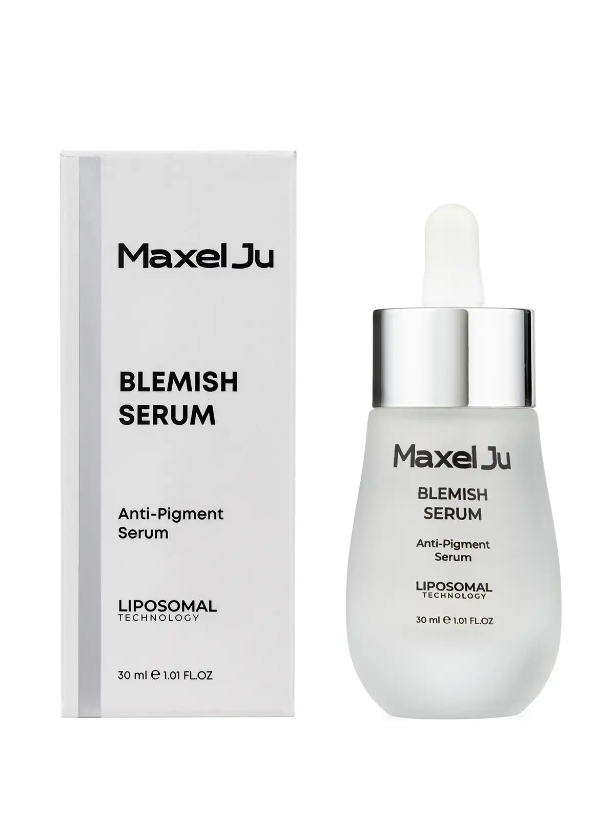 Maxel JU Blemish Serum mit Verpackung
