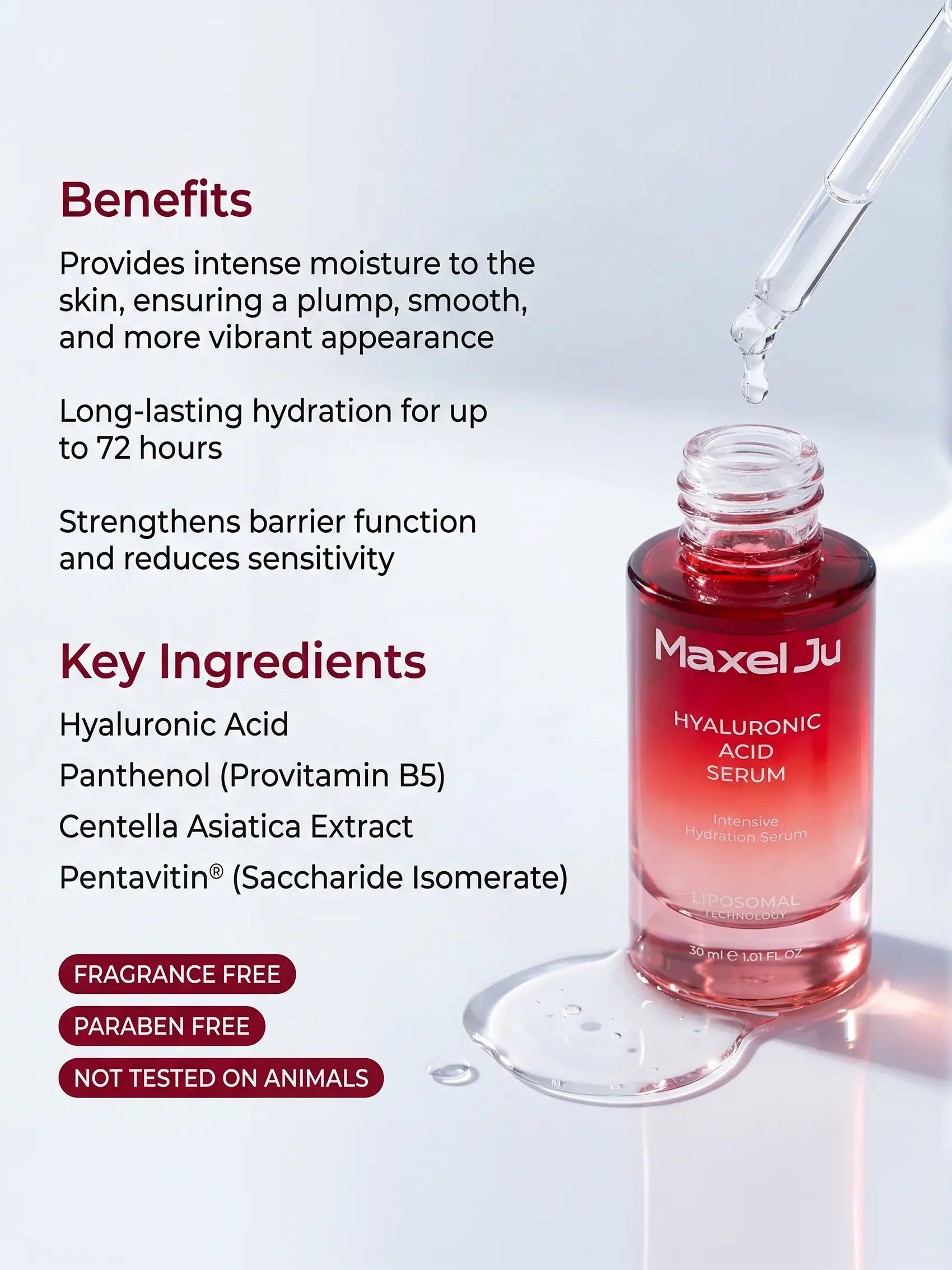 Maxel JU Hyaluronic Acid Serum Vorteile
