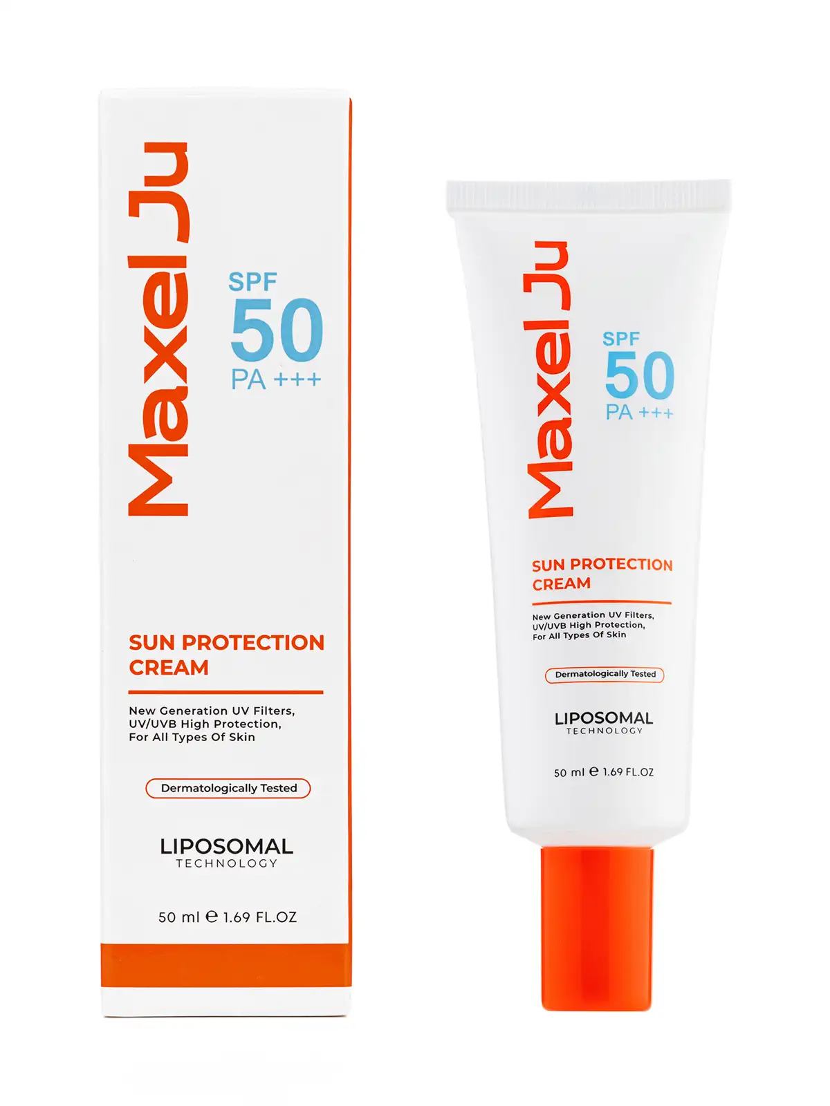 Maxel JU Sun Protection Cream mit Verpackung
